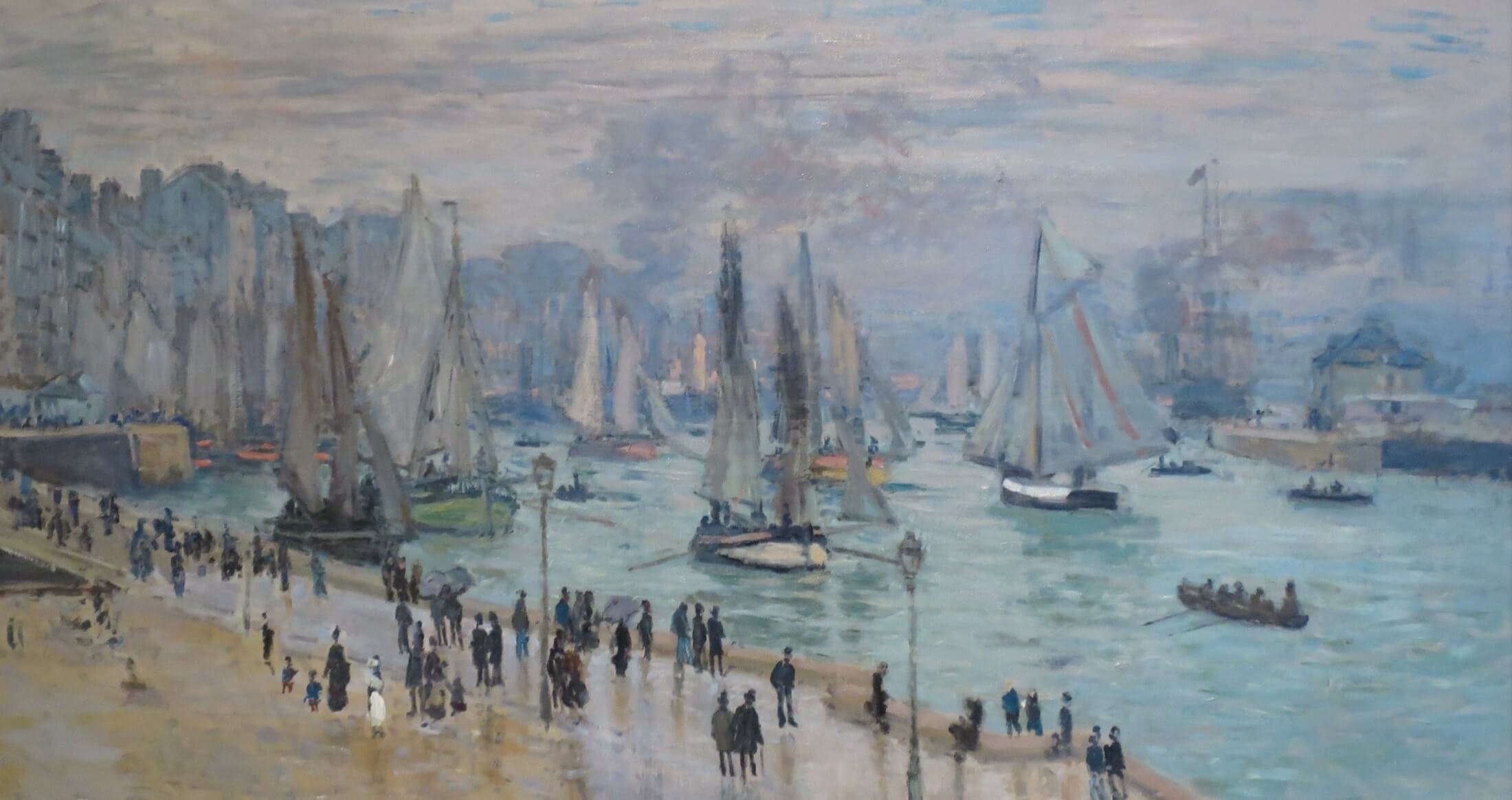 boy with fishing pole on beach monet Reproduction of Le Havre, fishing boats by Claude Monet – Galerie Mont-Blanc