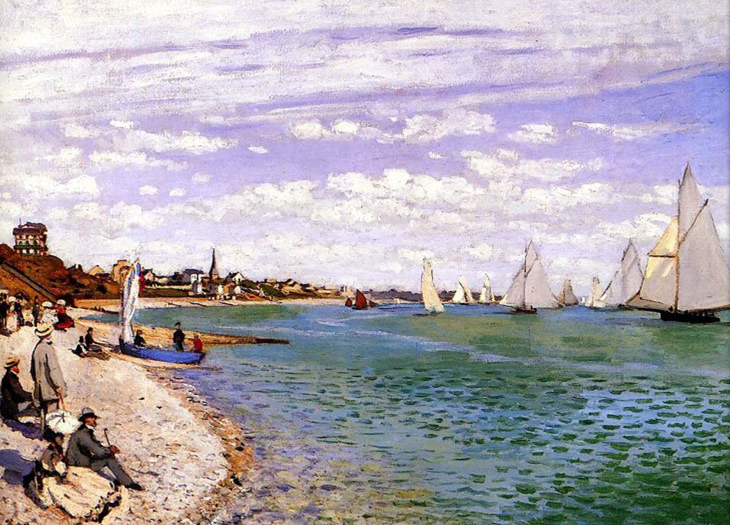 Reproduction of The Regattas at Sainte-Adresse by Claude Monet