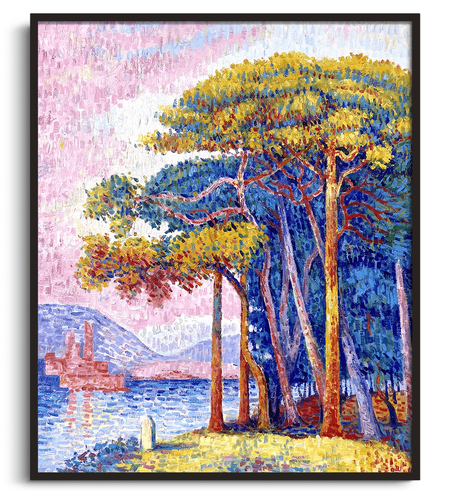Paul Signac、ANTIBES、海外版超希少レゾネ、新品額装付 Reproduction of Antibes by Paul Signac – Galerie Mont-Blanc