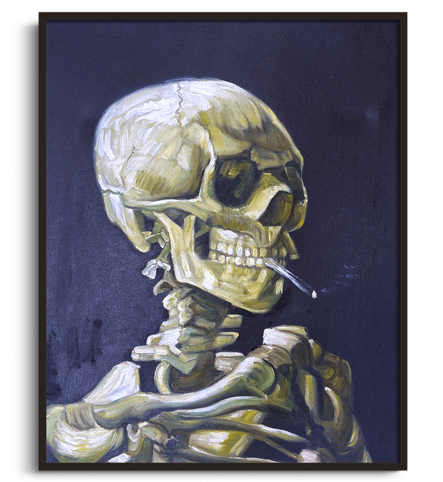 Reproduction of Skull with smoking cigarette by Vincent Van Gogh – Galerie  Mont-Blanc