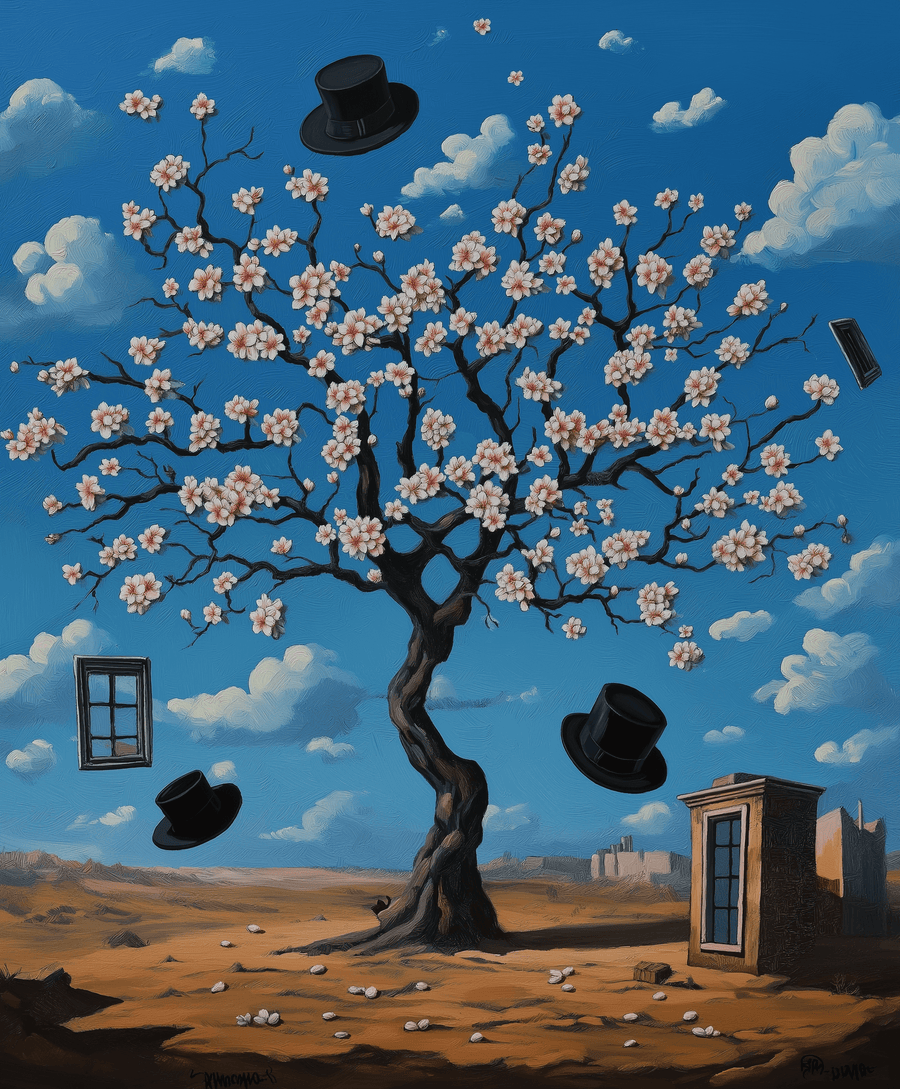 Amandier en fleurs x Magritte