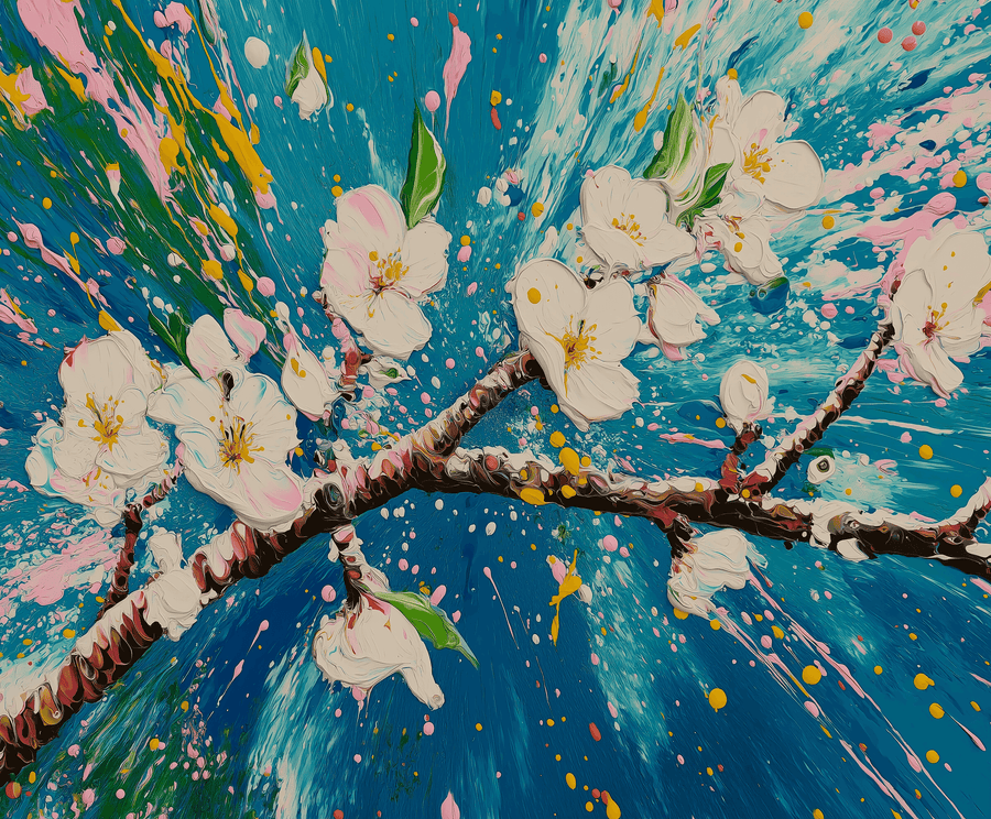 Amandier en fleurs x Pollock