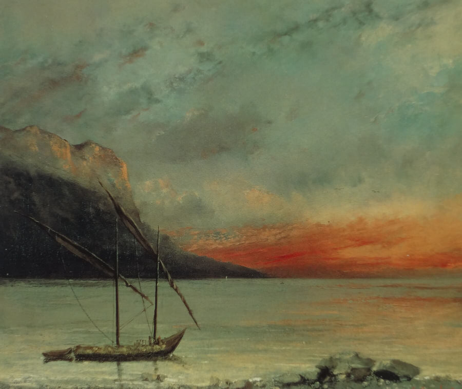 Sunset on Lake Leman - Gustave Courbet