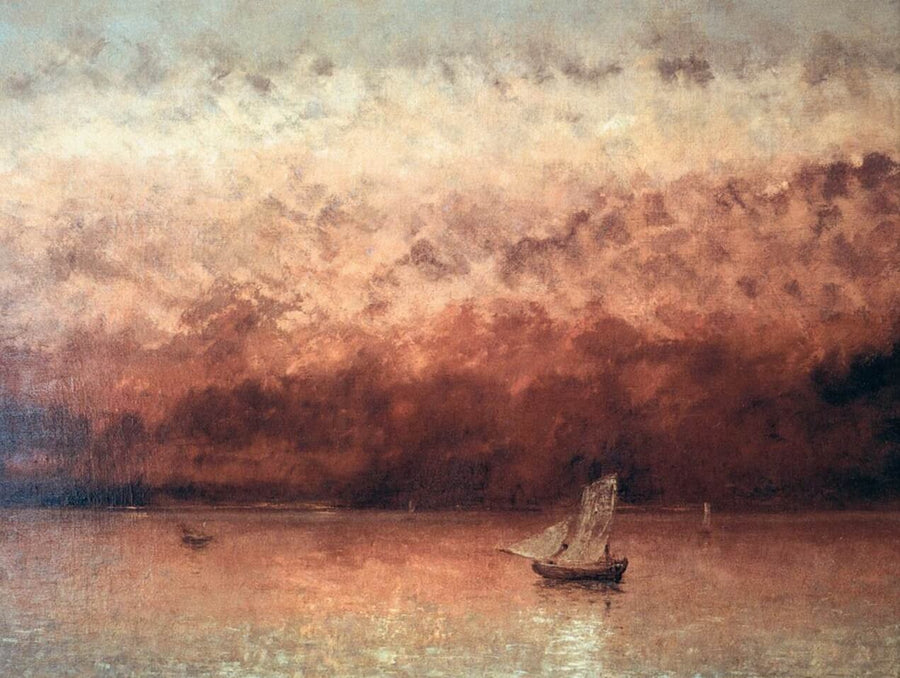 Twilight on Lake Geneva - Gustave Courbet