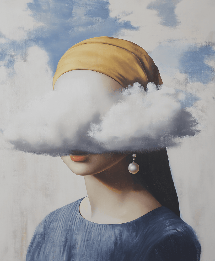 La Jeune Fille à la Perle x Magritte