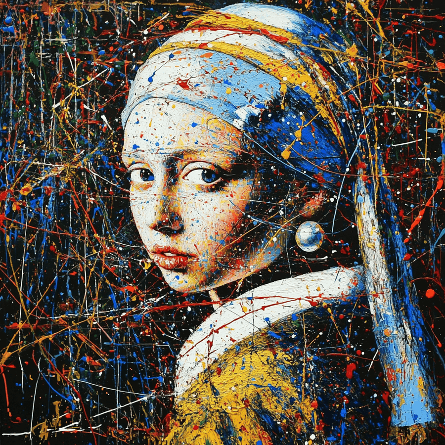 La Jeune Fille à la Perle x Pollock