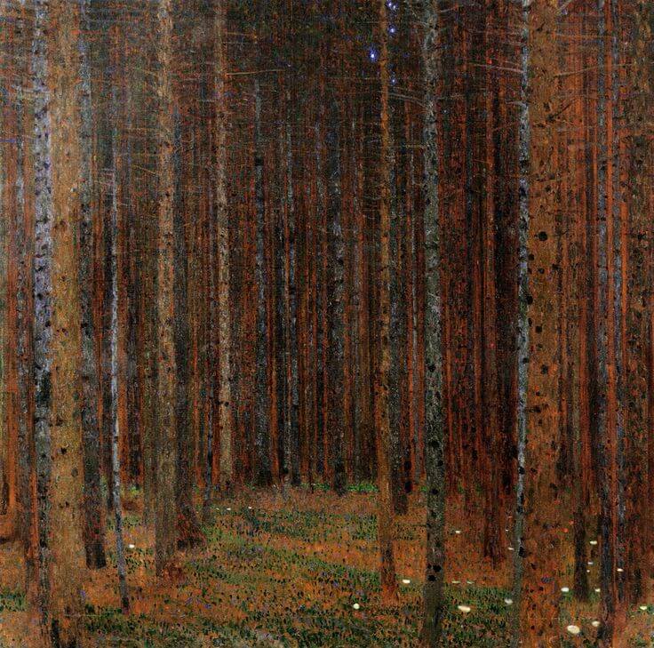 Forêt de Sapins - Gustav Klimt