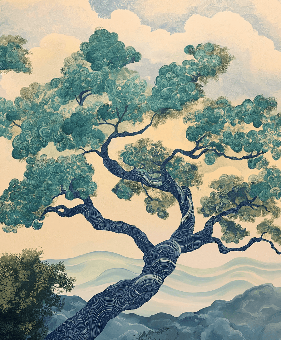 The tree of life x Hokusai