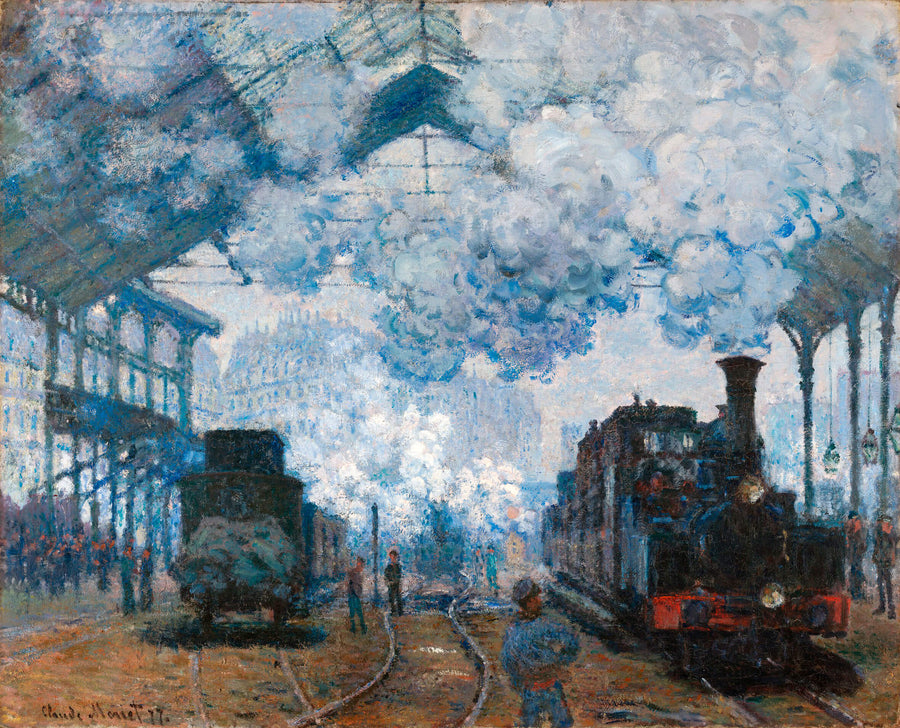 Saint-Lazare station, arrival of a train - Claude Monet