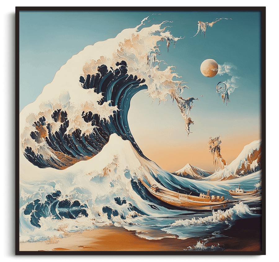 The Great Wave off Kanagawa x Dali