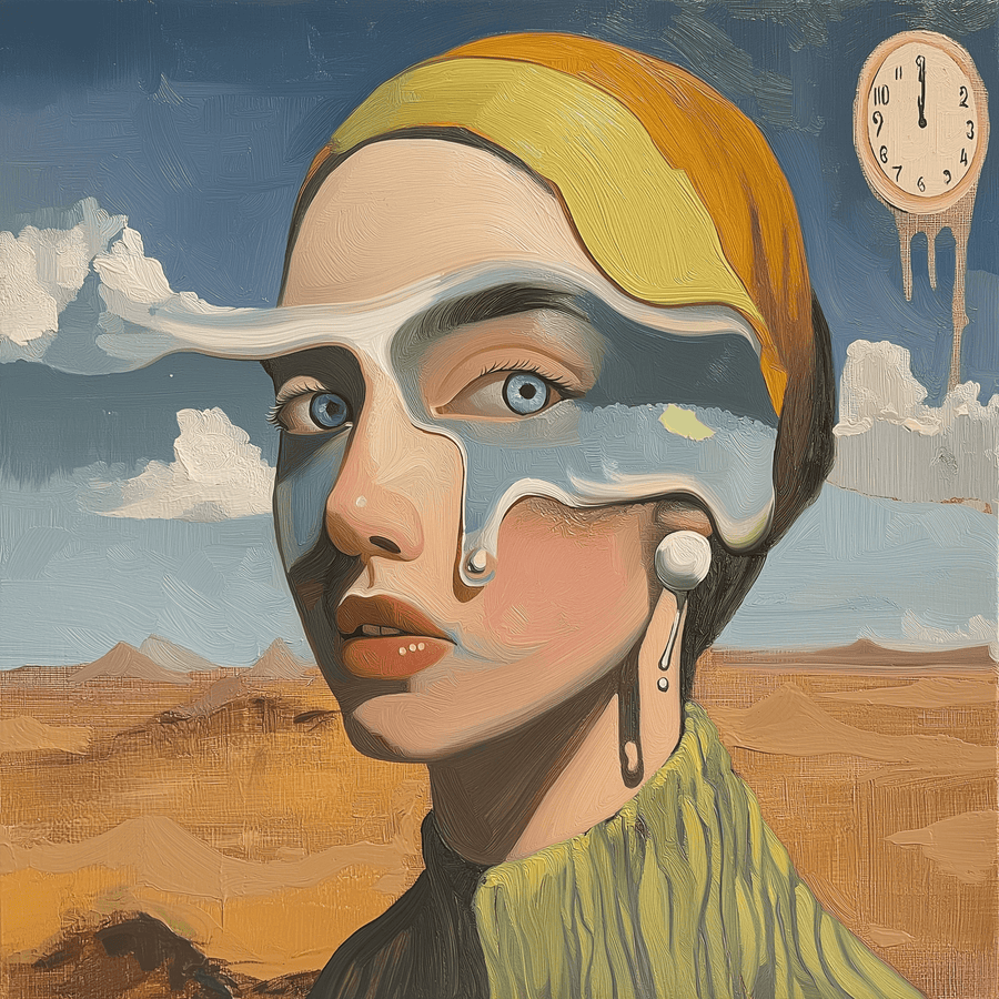 La Jeune Fille à la Perle x Dalí