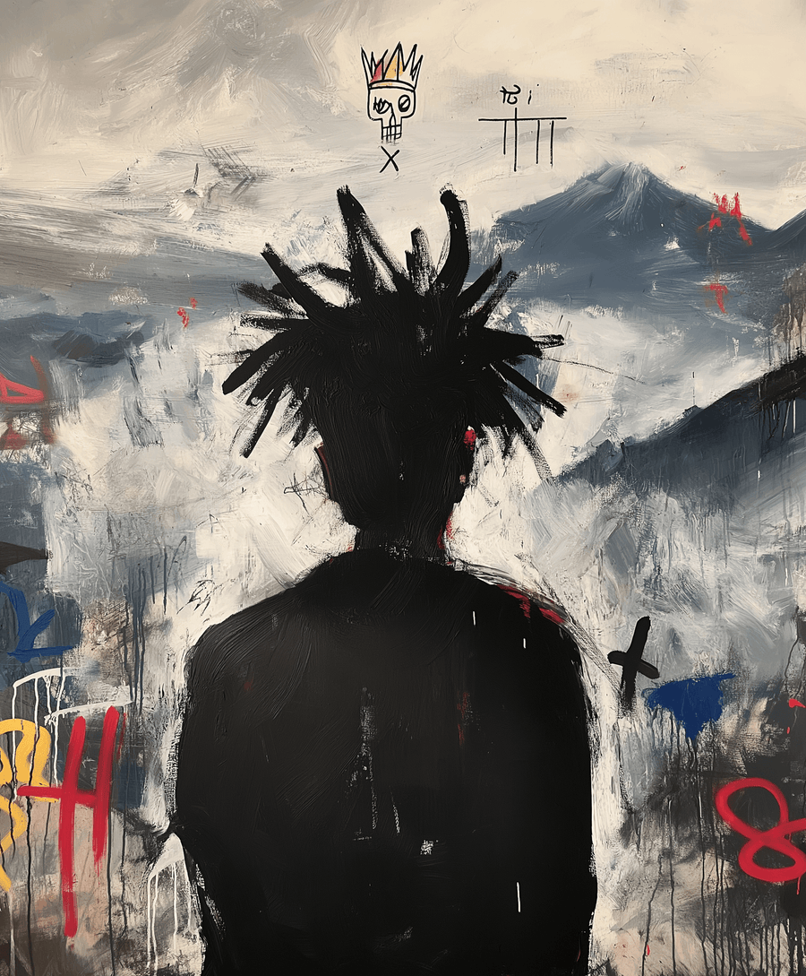 The Traveller over the Sea of Clouds x Basquiat