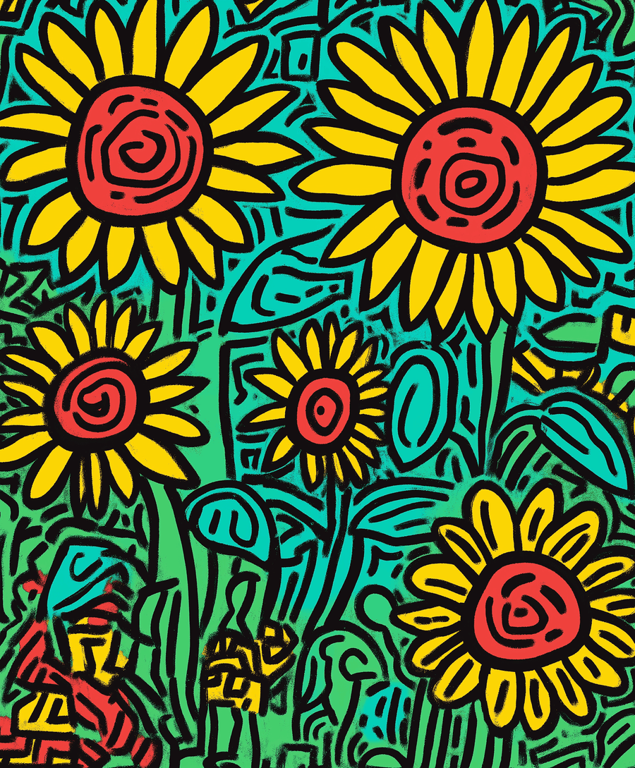 Sunflowers x Haring