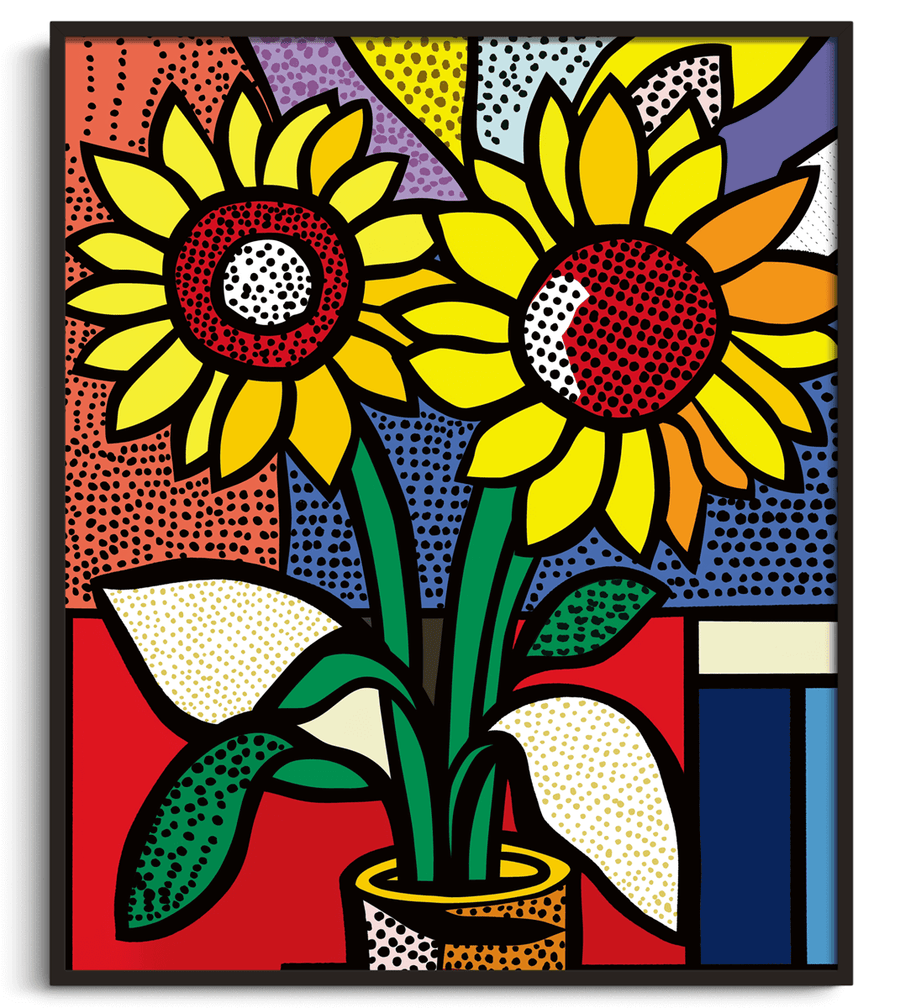 Sunflowers x Lichtenstein