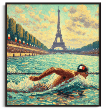 A swim in the Seine x Seurat