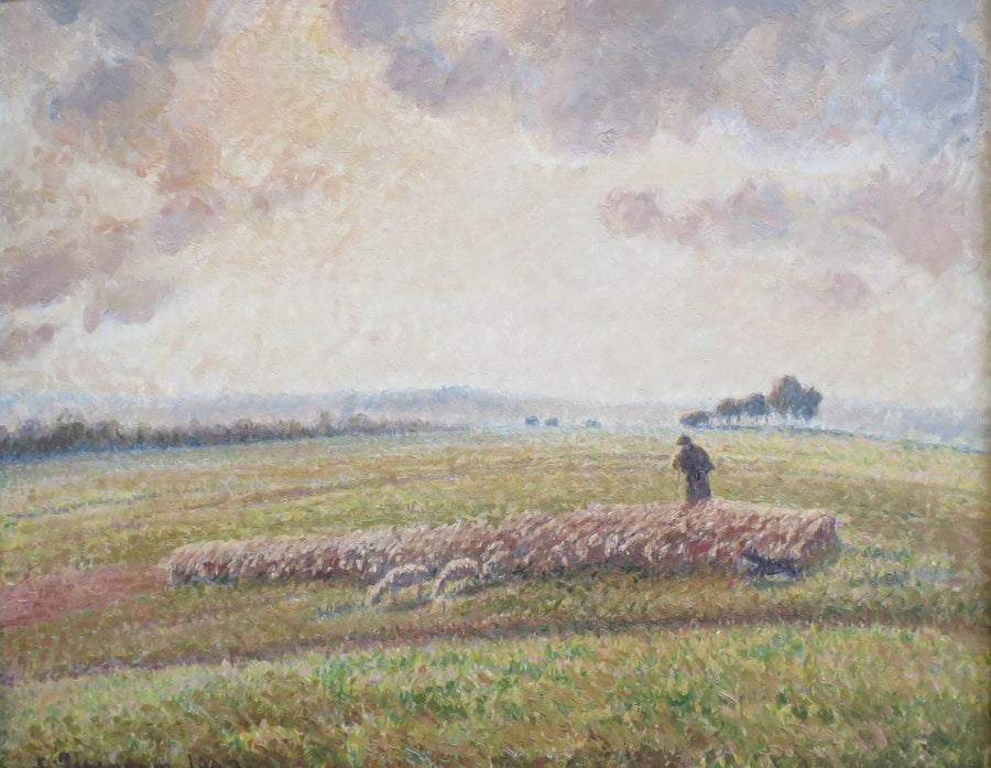 Landscape with a flock of sheep - Camille Pissarro