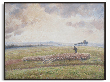 Landscape with a flock of sheep - Camille Pissarro