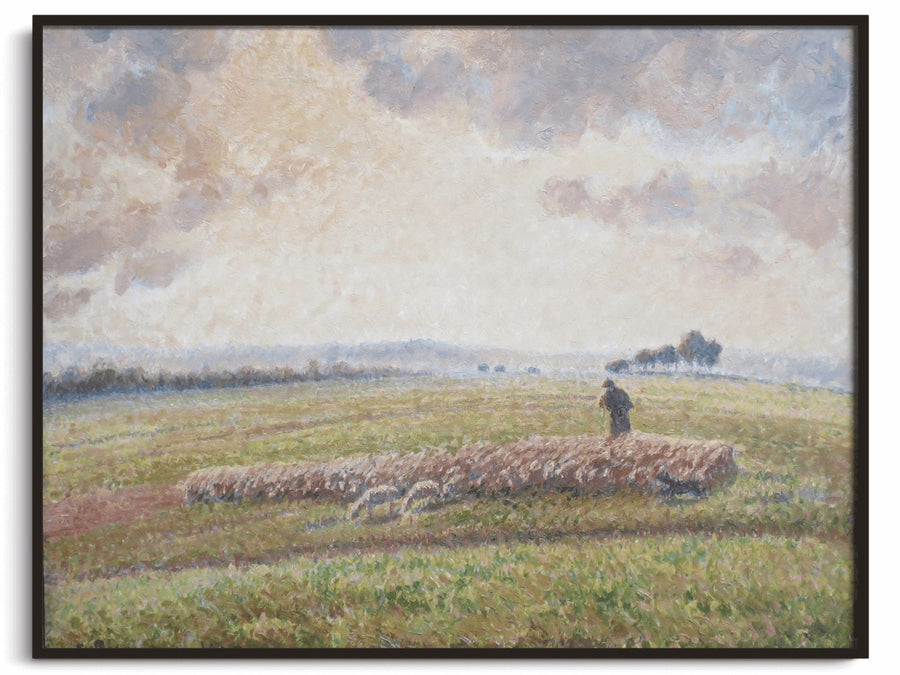 Landscape with a flock of sheep - Camille Pissarro