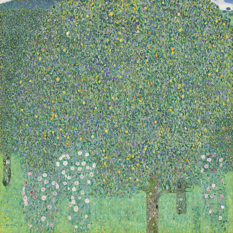 Rose bushes under the trees - Gustav Klimt