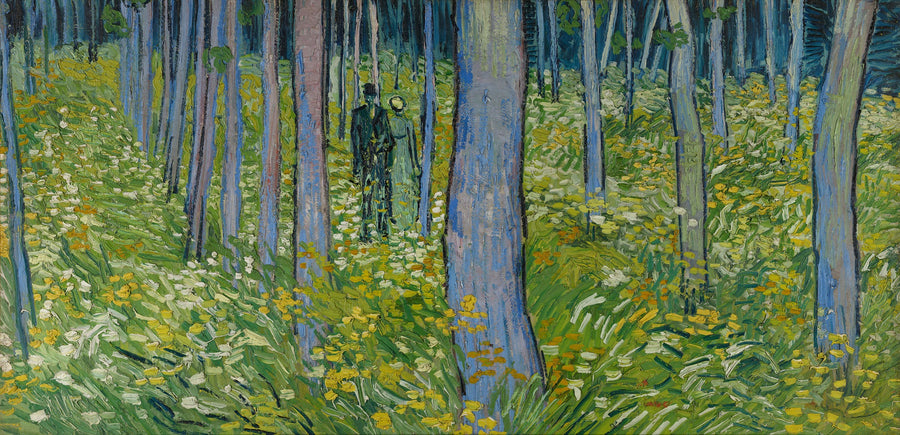 Sous-bois avec deux personnages - Vincent Van Gogh