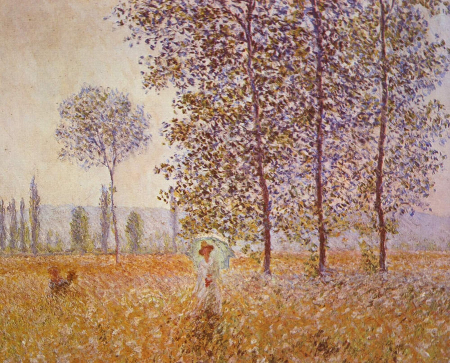 Sous les Peupliers, effet de soleil - Claude Monet