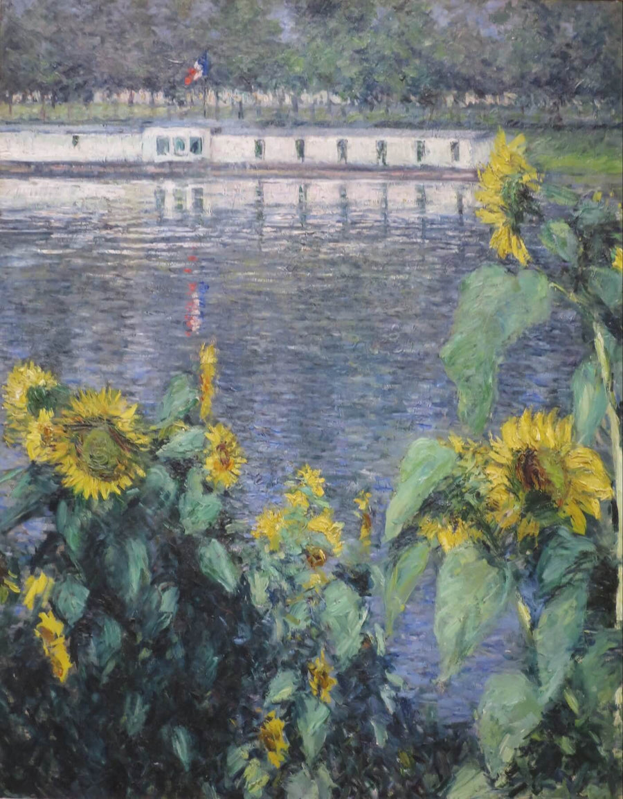 Tournesols au bord de la Seine - Gustave Caillebotte