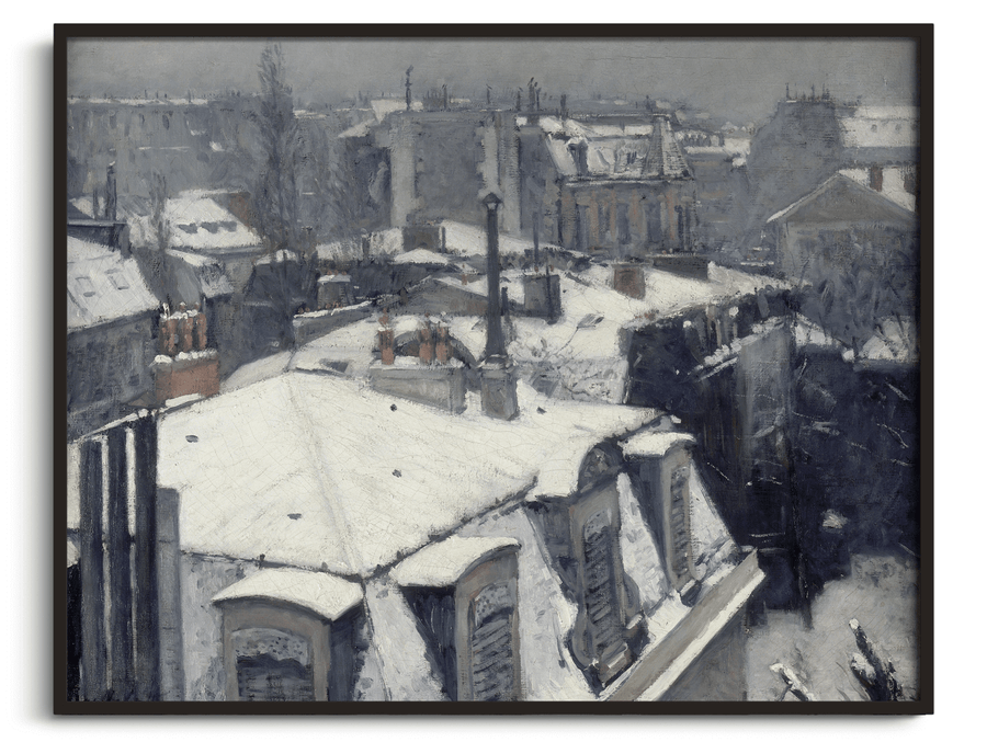 Vue de toits (Effet de neige) - Gustave Caillebotte