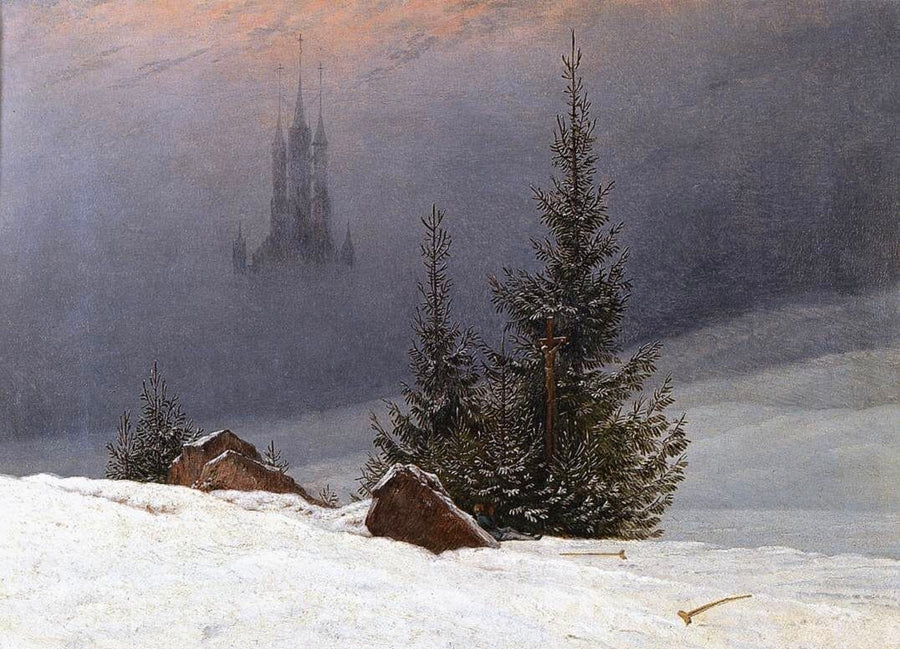 Winter Landscape with a Church - Caspar David Friedrich