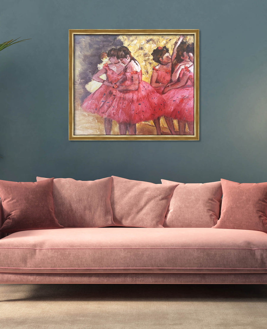 Les danseuses roses, avant le ballet - Edgar Degas