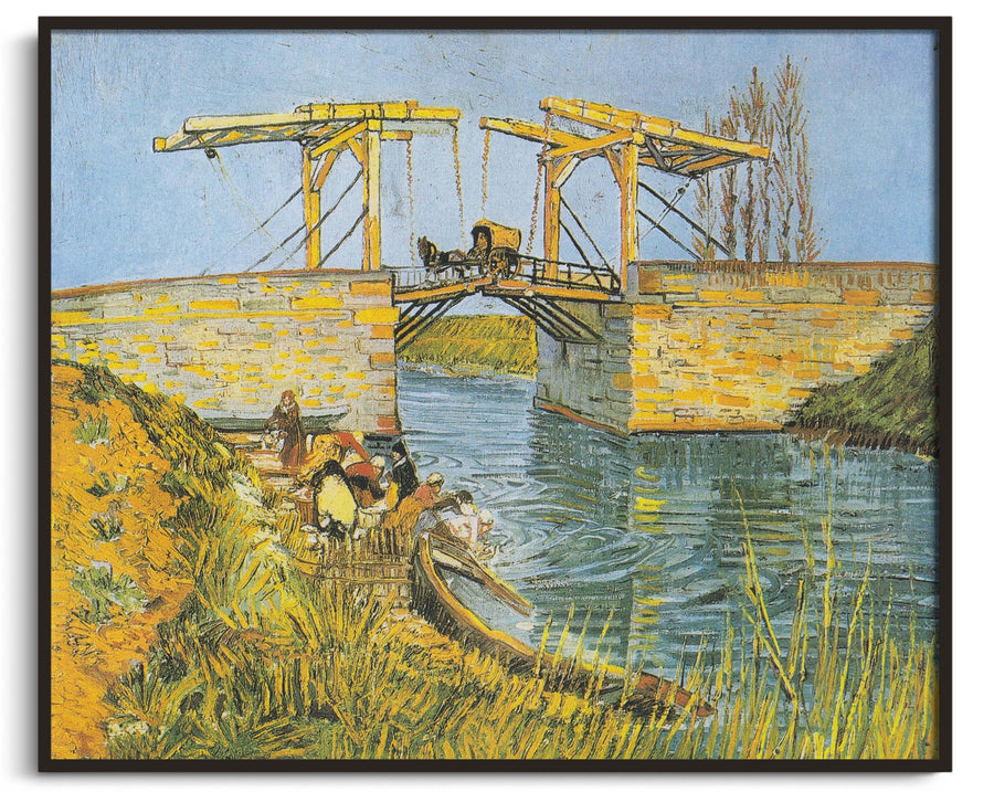 Le pont Langlois avec des lavandières - Vincent Van Gogh