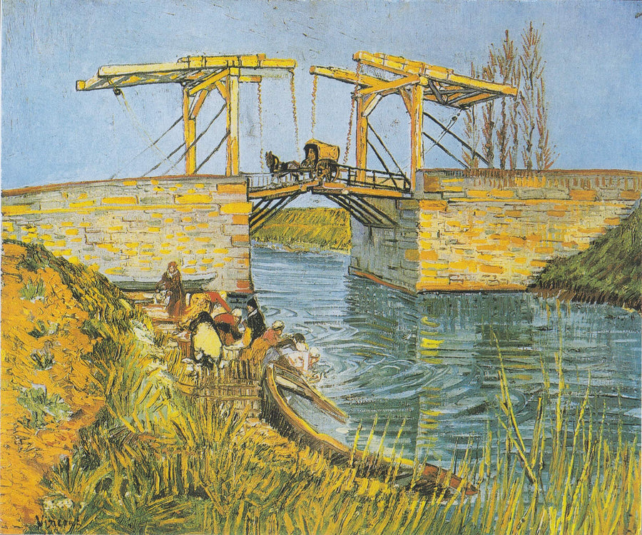 Langlois bridge with washerwomen - Vincent Van Gogh