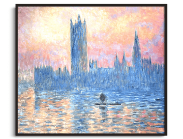 Le Parlement de Londres, soleil couchant - Claude Monet