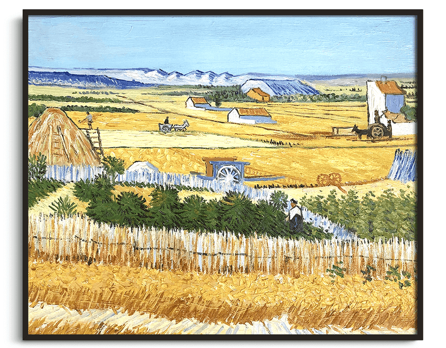 La Moisson à La Crau, avec Montmajour dans le Fond - Vincent Van Gogh
